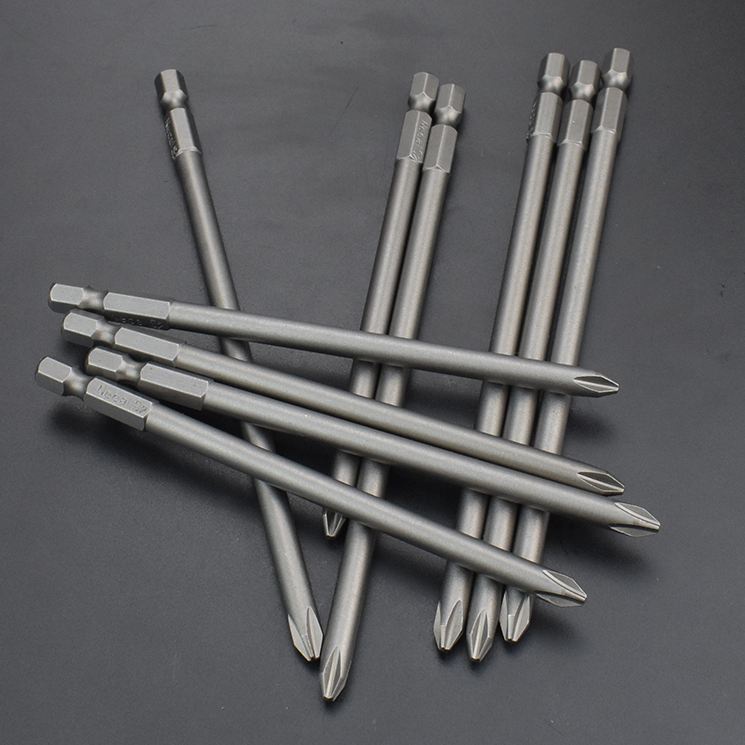 Bộ 9 mũi tô vít 4 cạnh chuôi lục giác dài 120mm có nam châm