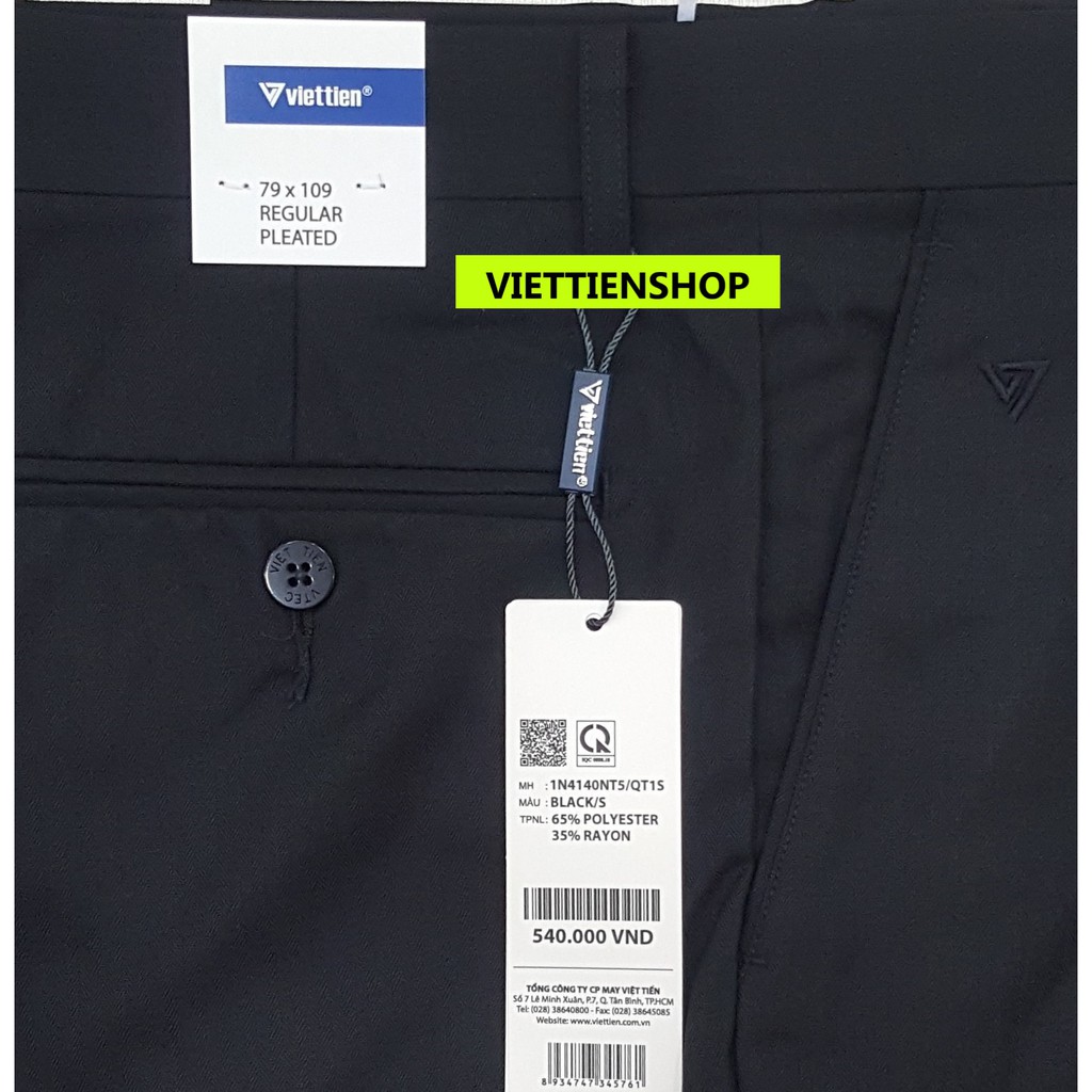 (4140 QTR) QUẦN TÂY VIỆT TIẾN CÓ LY (KO ÔM - REGULAR)