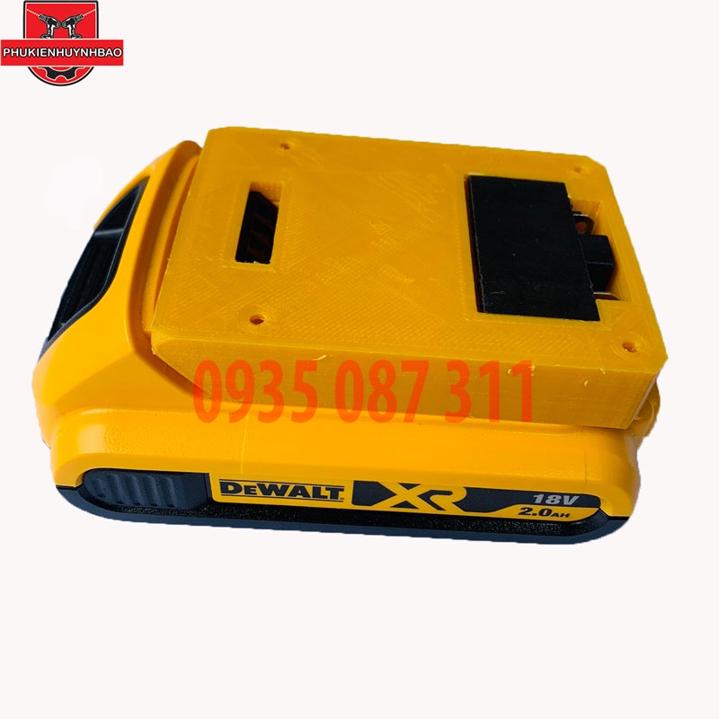 Đế Lấy Nguồn pin DeWALT 18V Tiếp Điểm,Tiếp Điểm Tháo Rời Được