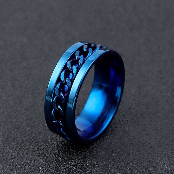Nhẫn khui bia dây xích xoay nam nữ unisex cao cấp titan mạ giá rẻ bền đẹp