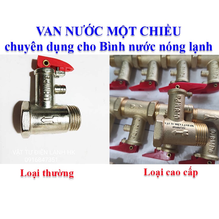 Van nước một chiều  bình nóng lạnh loại tốt valve BNL