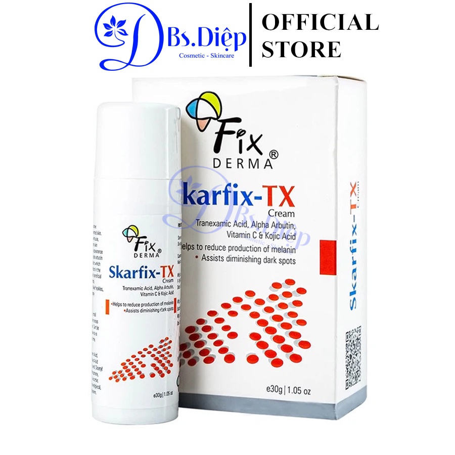 Fixderma Skarfix tx Cream - Kem dưỡng da mờ nám, giảm thâm 15g và 30g