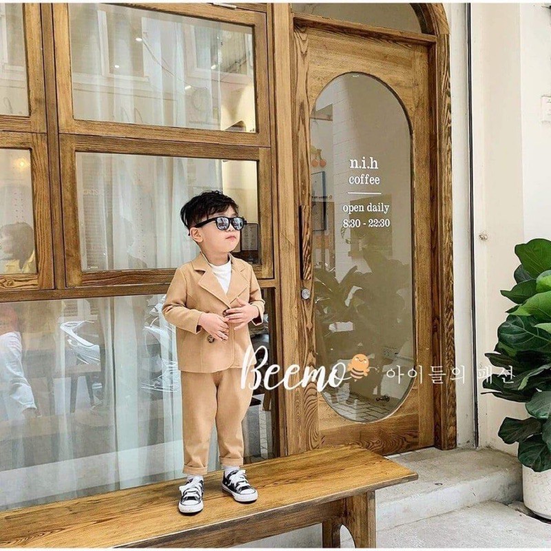 SET VEST 4 KHUY CHO BÉ TRAI LỊCH LÃM - CỐM KIDS NT