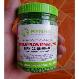 Phân bón thông minh Rynan Flowermate 230 NPK 23-08-08+TE chuyên dùng cho các loại cây kiểng