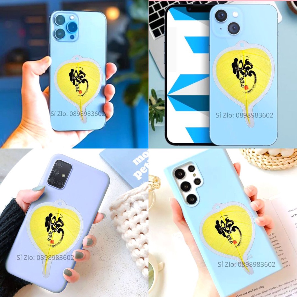 Lá Bồ Đề Thư Pháp Chữ Nhẫn (Cầu May Mắn, Bình An), Quà Tặng Ý Nghĩa Cho Bạn Bè Người Thân - Để Ốp DT - Hàng Loại 1