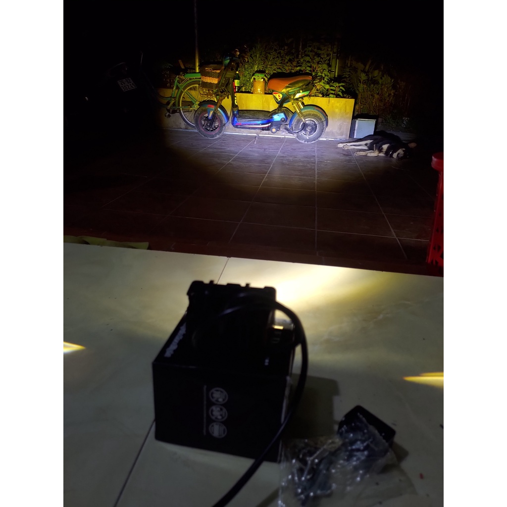 Đèn trợ sáng bi cầu X25 Pro xe máy ô tô siêu sáng công suất  xem video tex thực tế ĐÈN 2 MÀU SIÊU SÁNG - ĐẲNG CẤP