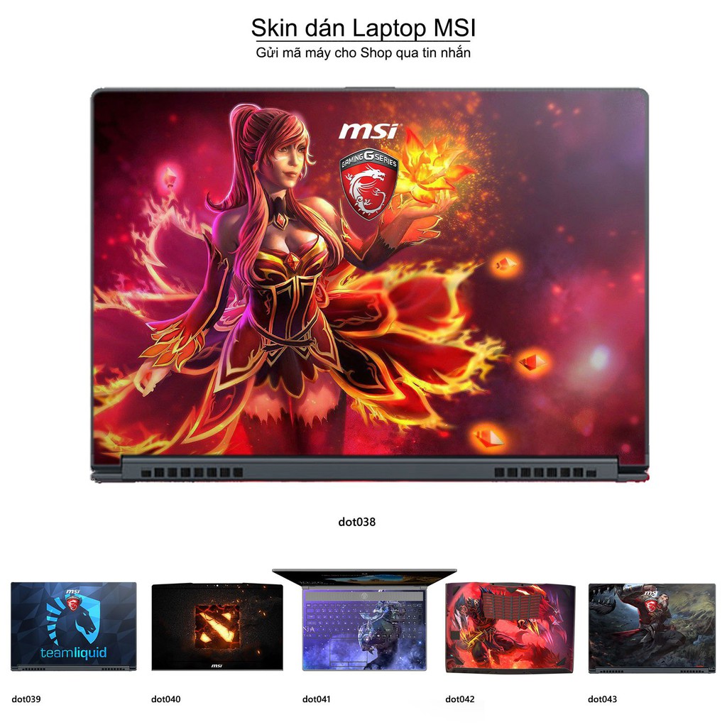 Skin dán Laptop MSI in hình Dota 2 _nhiều mẫu 7 (inbox mã máy cho Shop)