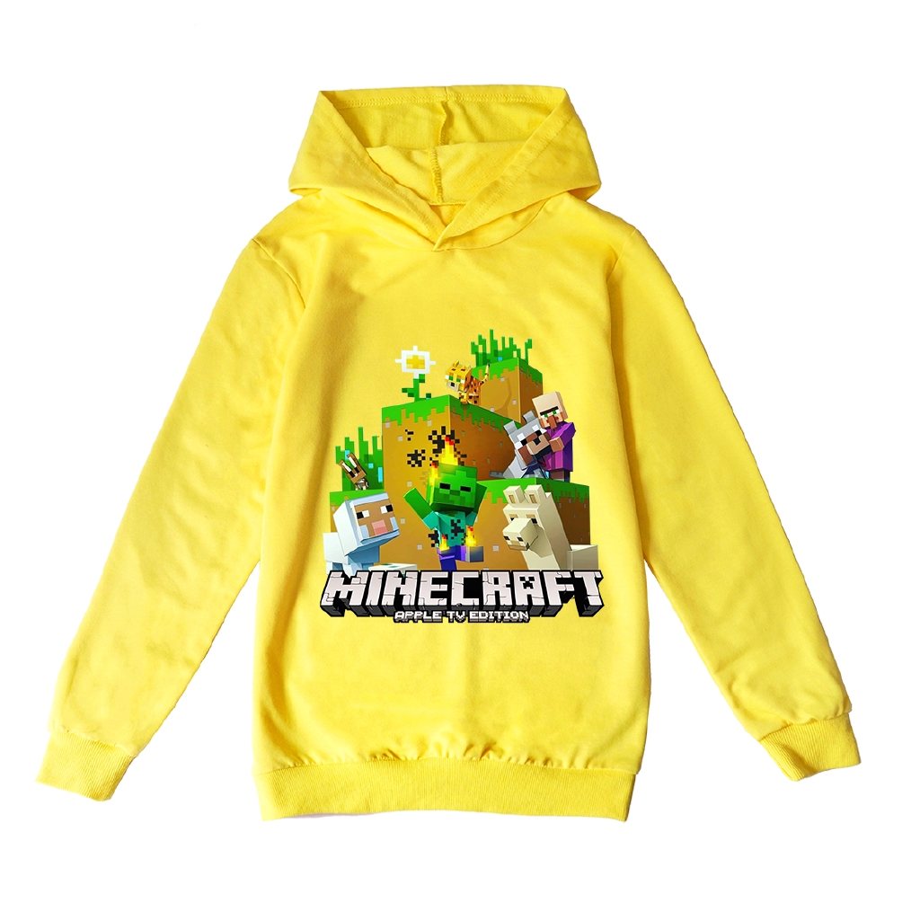 Áo Khoác Hoodie In Hình Game Minecraft Thời Trang Mùa Thu 2020 Cho Bé Trai