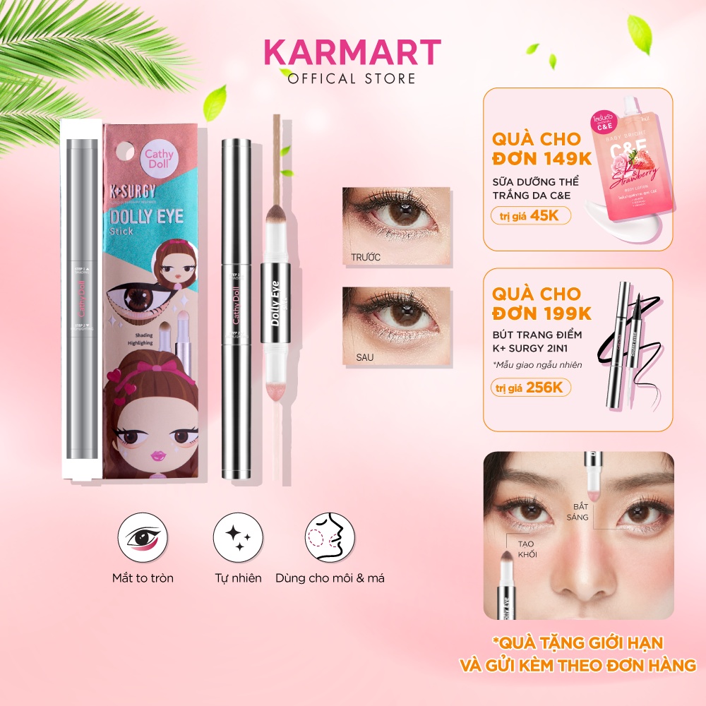 Bút Trang Điểm Bọng Mắt 2 Trong 1 Cathy Doll Dolly Eye Stick 0.7g+0.7g