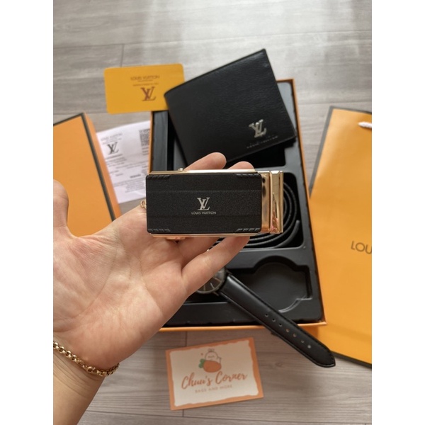 [Fullbox + Túi giấy] Set ví thắt lưng đồng hồ nam, hàng xuất chuẩn, làm quà tặng sinh nhật sang trọng
