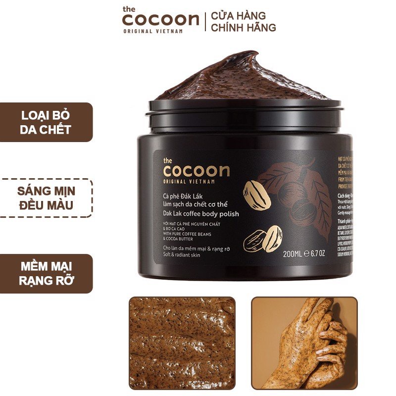 Tẩy da chết toàn thân Cocoon chiết xuất Cà phê