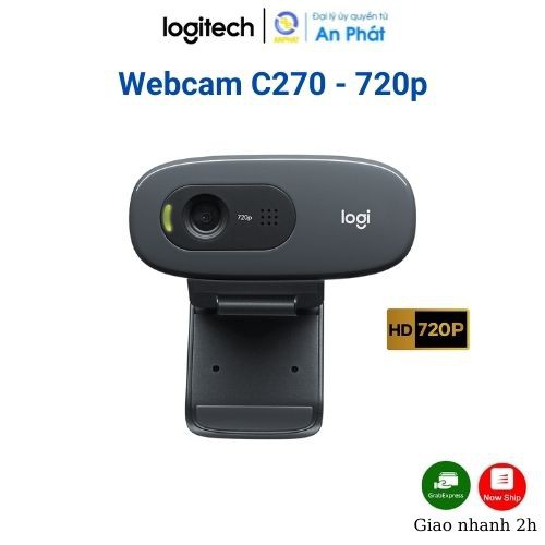 Webcam HD Logitech C270 (Đen) - chính hãng BH 24 tháng