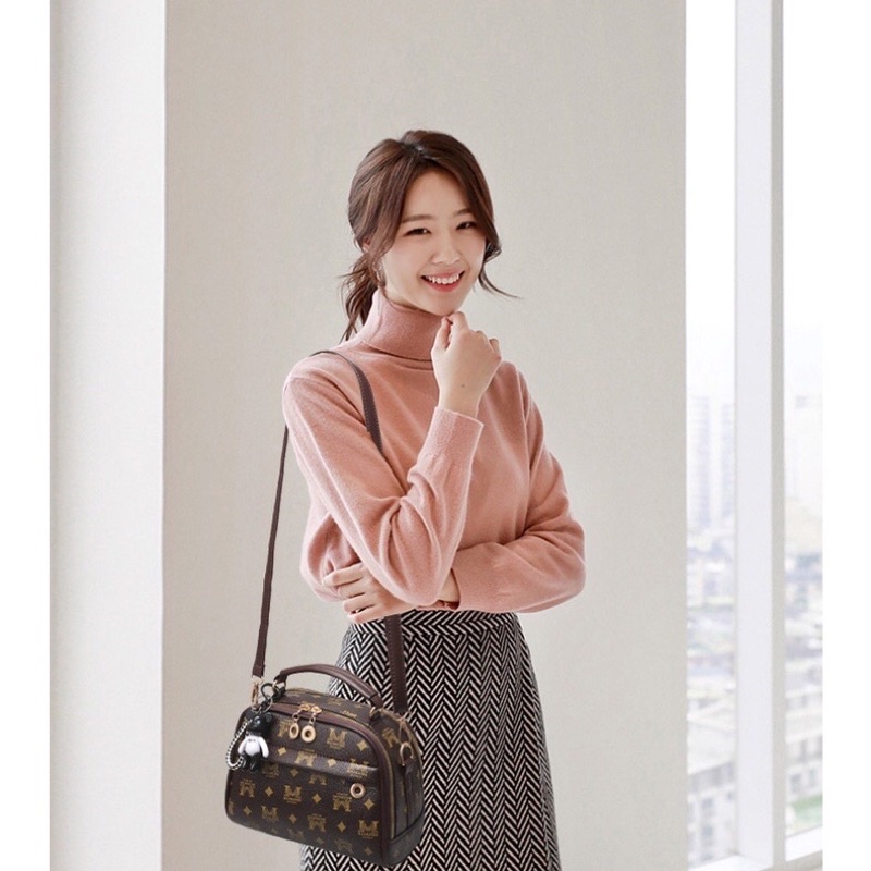 Túi Xách Nữ Kèm Móc Khóc Gấu, Túi Đeo Chéo Nữ Phong Cách Hàn Quốc