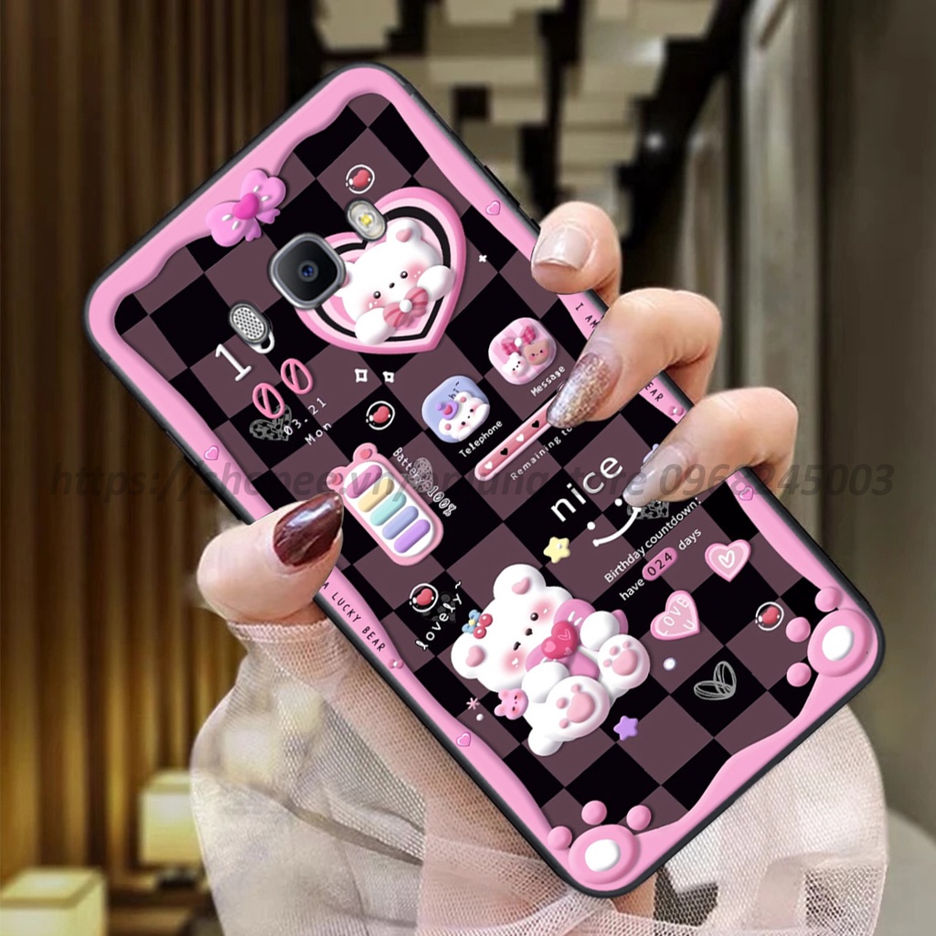 Ốp lưng Samsung J2 Prime / J3 2016 / J5 2016 / J7 2016 / A7 2015 in hình 3D gấu,thỏ cute dễ thương