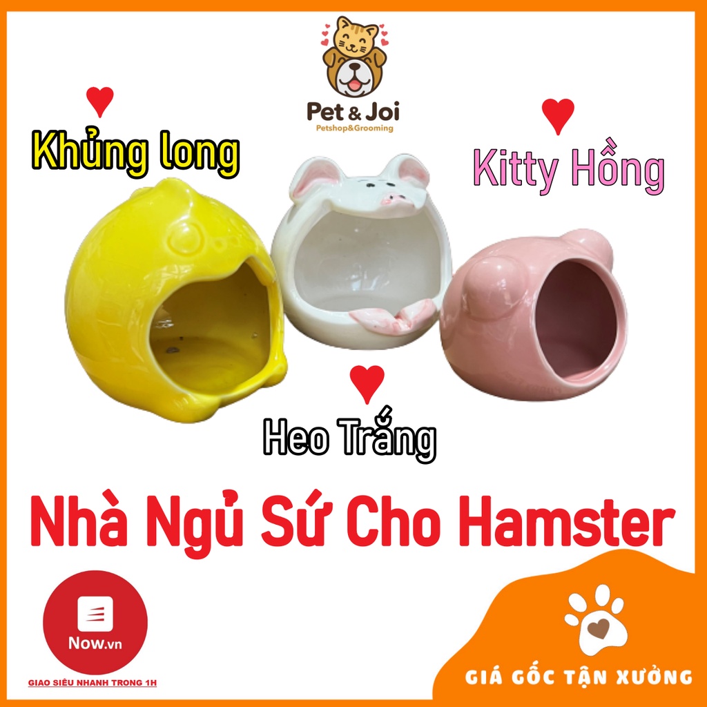 Nhà ngủ sứ cao cao cấp hình thú cưng dễ thương dành cho Hamster,sóc,nhím,thỏ,bọ ú ⚡CHỈ 1 NGÀY⚡ - PET&JOI