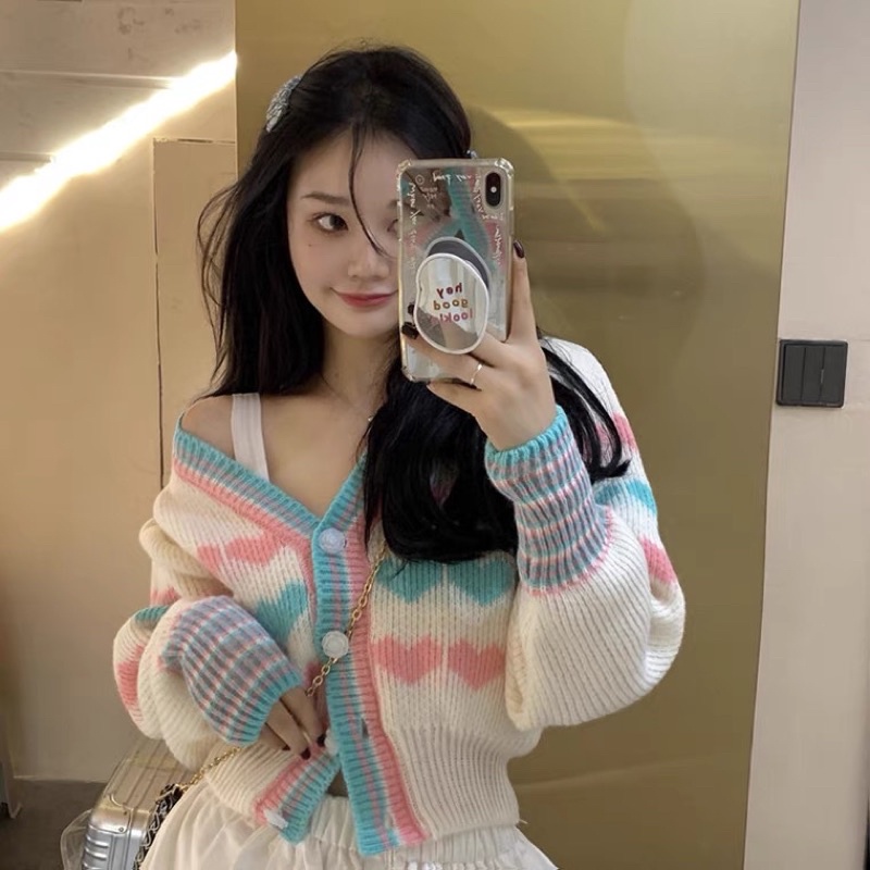 ÁO LEN CARDIGAN TRÁI TIM XINH | BigBuy360 - bigbuy360.vn