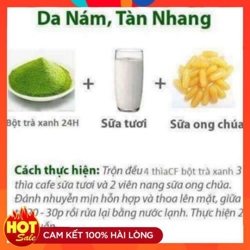 Bột trà xanh Thái Nguyên nguyên chất 100% sấy công nghệ Nhật Bản