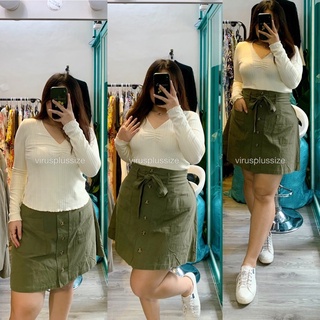 [virusplussize] áo len xoài cổ tim bigsize (MNGX)