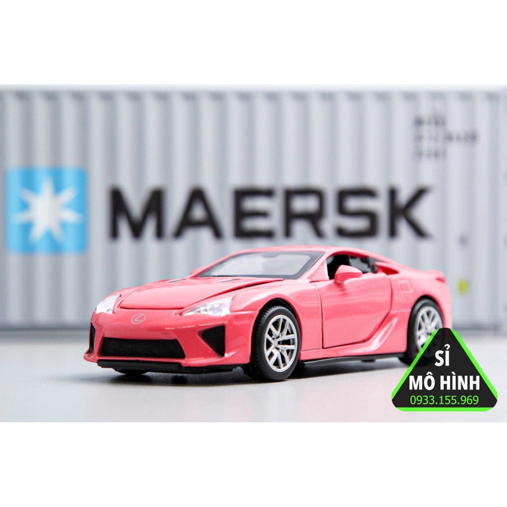 [ Sỉ Mô Hình ] Xe mô hình siêu xe Lexus LFA 1:32 Hồng