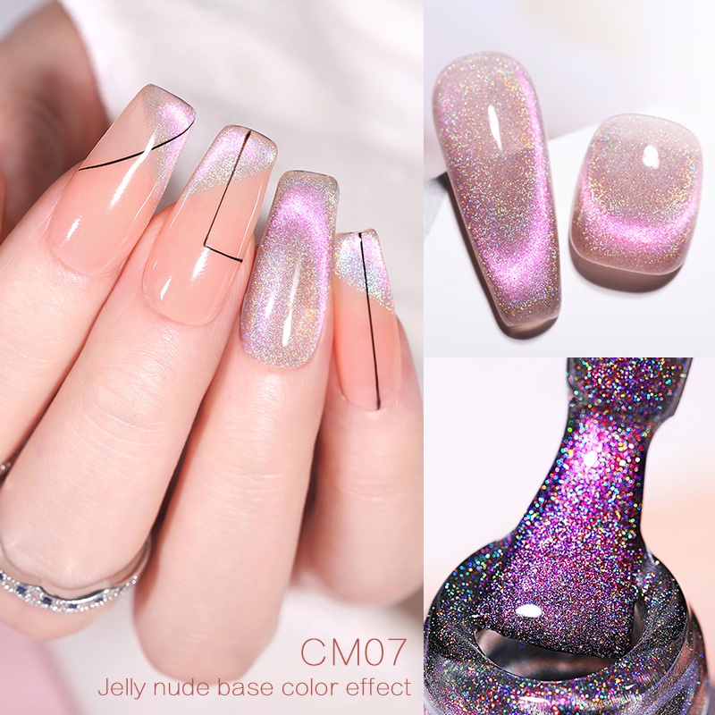 Gel sơn móng tay từ tính 9D BORN PRETTY màu hồng thương 7ml