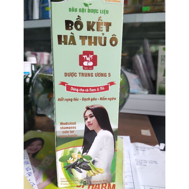 Dầu gội Bồ Kết- Hà Thủ Ô ( chống rụng tóc- mọc lại tóc, đen râu tóc)