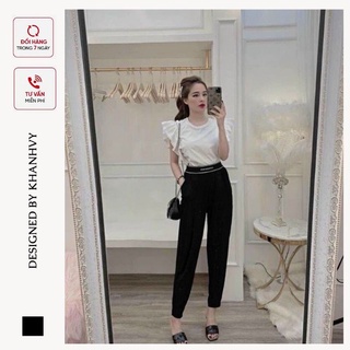 Quần bom baggy nũ lưng cao cạp chun hót hít chất thun umi co giãn