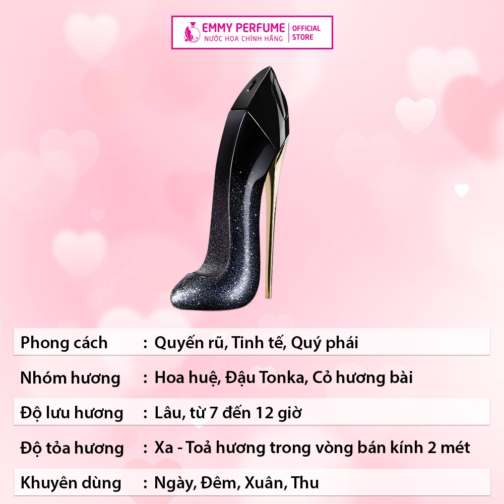 Nước hoa nữ Carolina Herrera Good Girl EDP/ Good Girl sᴜᴘʀᴇᴍᴇ Cô nàng Trẻ trung Cá tính Gợi cảm EmmyPer