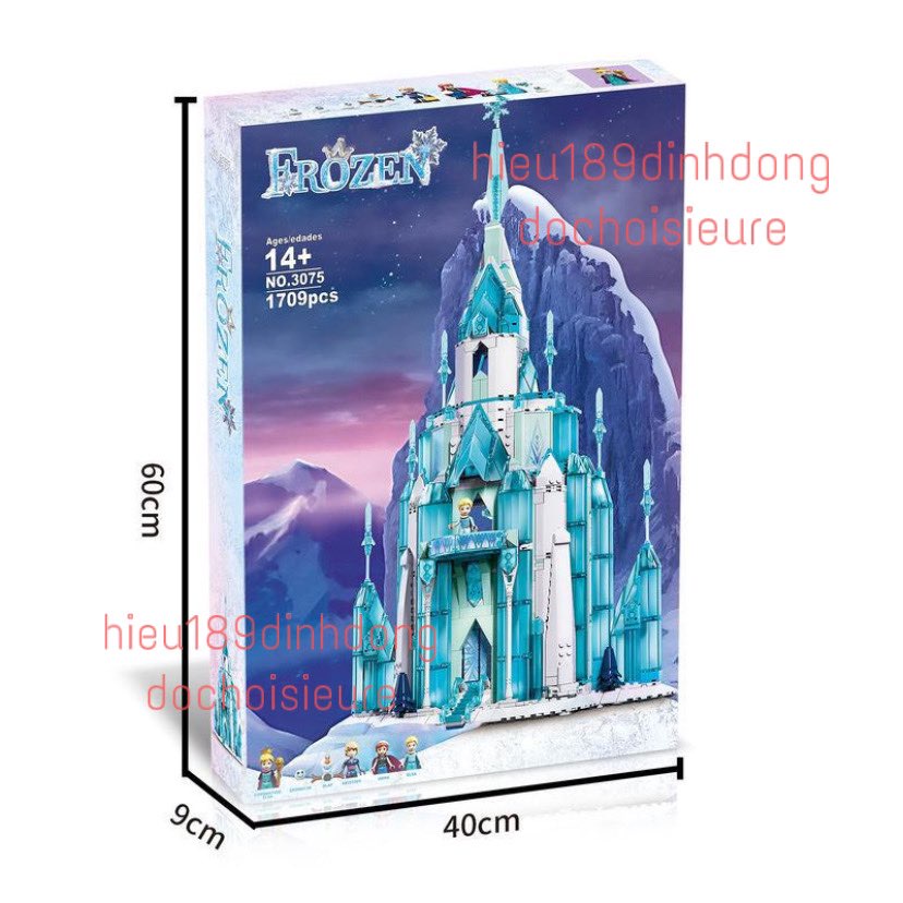 Lắp ráp xếp hình princess lâu đài siêu lớn của công chúa elsa 3075