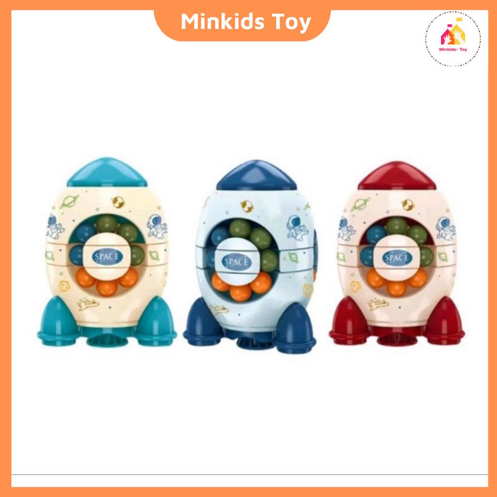 Đồ Chơi Khối Rubik Tên Lửa, Hoả Tiễn Xoay Giáo Dục An Toàn Cho Trẻ Nhiều Màu Sắc
