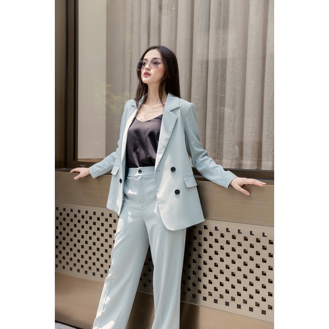 Quần ống suông màu xanh mint Stella - MAIIMER