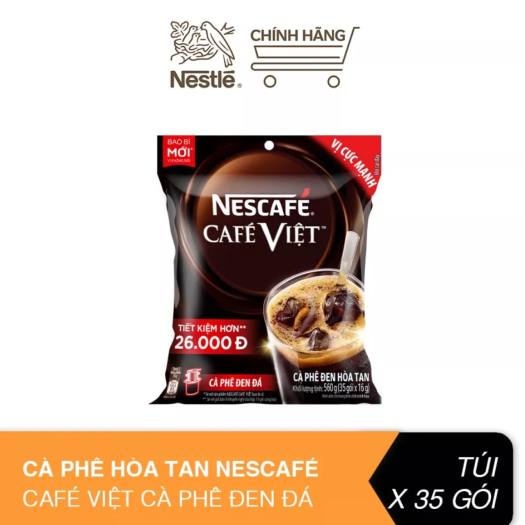 Cà phê việt - cà phê đen đá nescafe Bịch 35 gói x 16g - Nestle