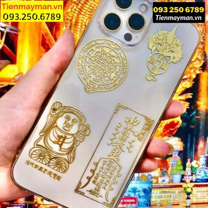 COMBO 4 Miếng dán điện thoại tài lộc, may mắn, đẹp lung linh phù hợp các dòng máy