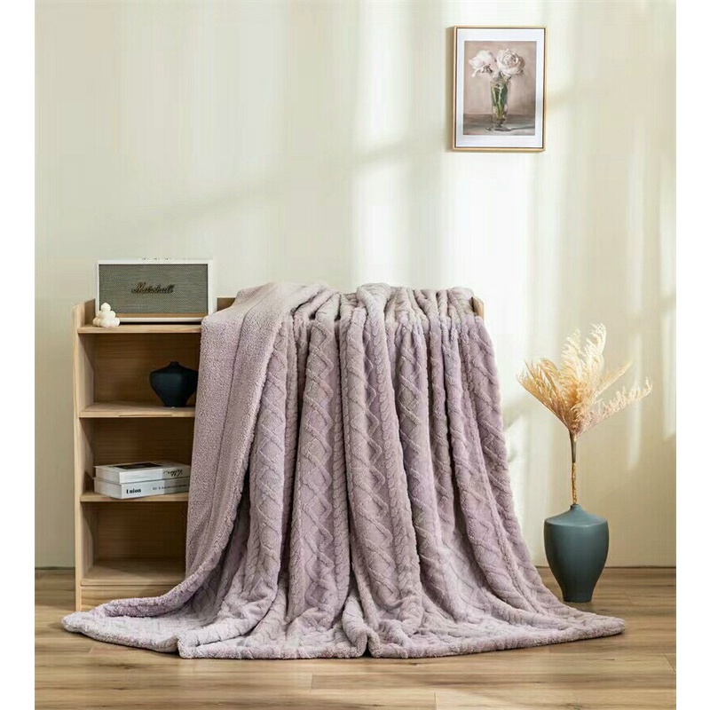 Chăn cừu vặn thừng nhập khẩu Loại 1, Mền lông cừu siêu nhẹ mẫu mới nhất năm dành cho 4 mùa kích thước 2mx2m3 VŨ THỊ THƠM