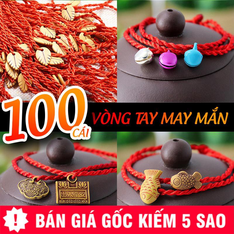 Vòng Tay May Mắn 100 CÁI Mặt Hình Ngẫu Nhiên