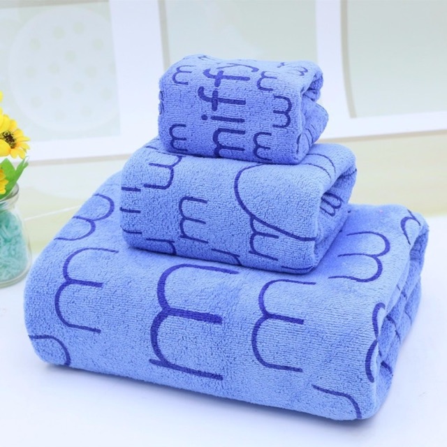 Bộ 3 khăn tắm, gội, rửa mặt siêu mềm mịn