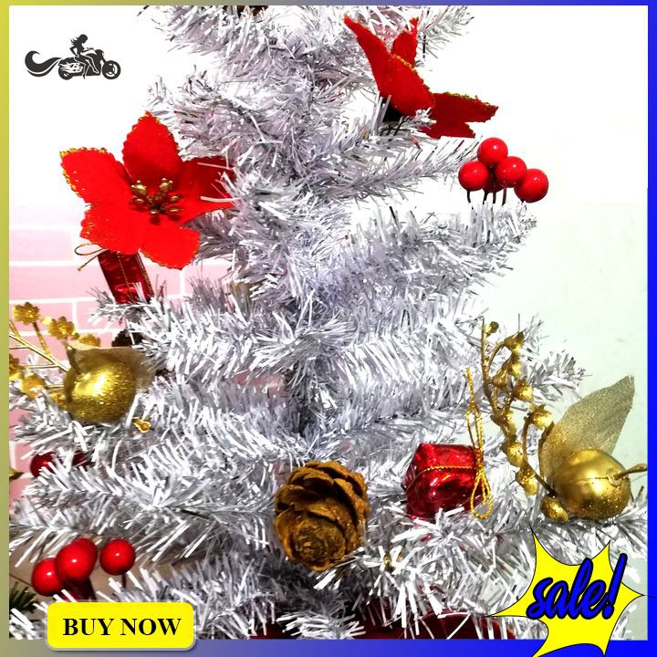 Cây thông noel trắng mini kèm phụ kiện trang trí siêu đáng yêu (hình thật shop chụp)