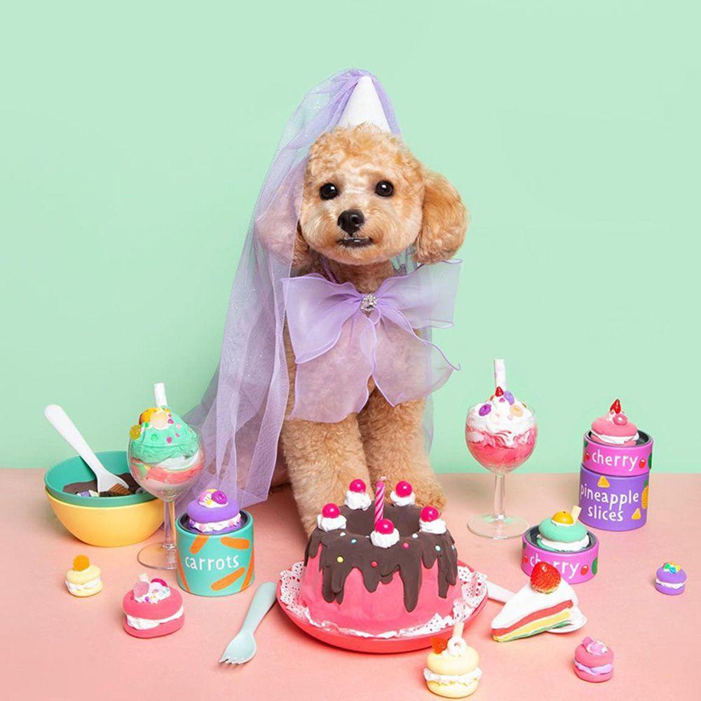 Khăn Choàng Cổ Kiêm Yếm Ăn Hình Tam Giác Đính Nơ Xinh Xắn Cho Cún Cưng