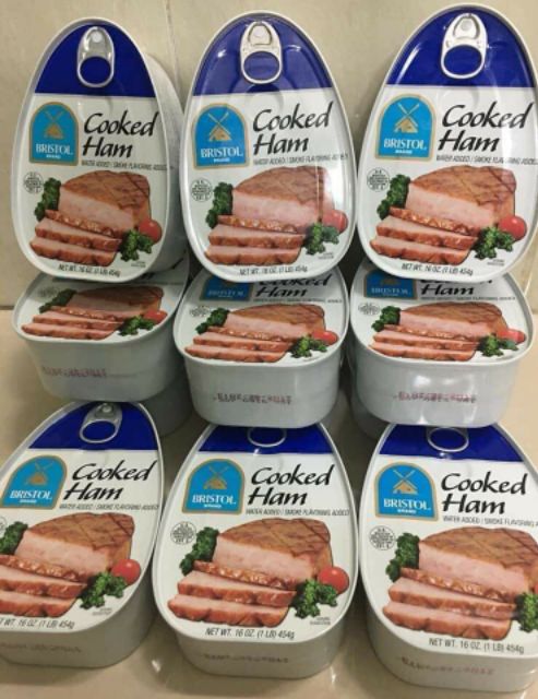 Thịt hộp giăm bông Cooked Ham Bristol 454g – Mỹ