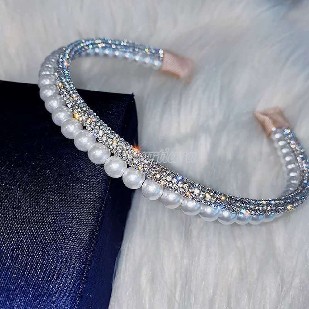 Cài Tóc Đính Đá Ngọc Trai Thời Trang Dành Cho Nữ