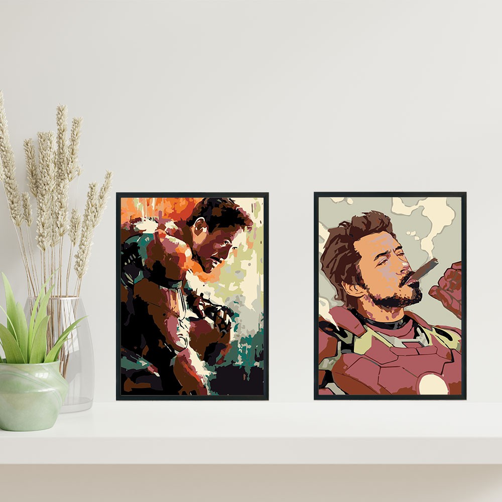 Tranh sơn dầu số hóa tự tô màu theo số - BỘ 2 TRANH VẼ SIÊU ANH HÙNG MARVEL CỰC CHẤT | BigBuy360 - bigbuy360.vn