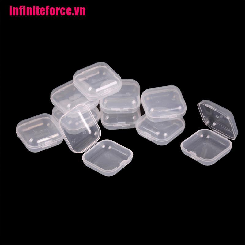 Set 5 / 10 Hộp Nhựa Mini Trong Suốt Đựng Đồ Tiện Dụng