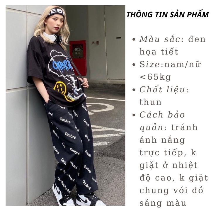 Set bộ OME áo thun tay lỡ quần bom in hình siêu nét form rộng unisex nam nữ mặc được RÔ STORE S16