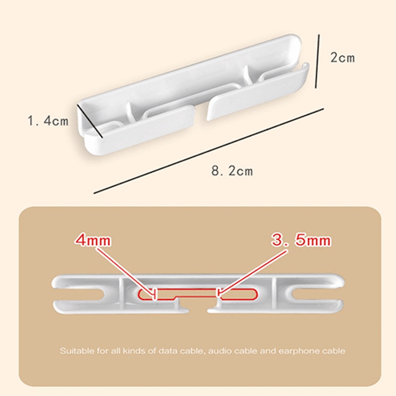 Set 3 giá đỡ dây cáp gắn tường tự dính không cần đục lỗ sắp xếp gọn gàng