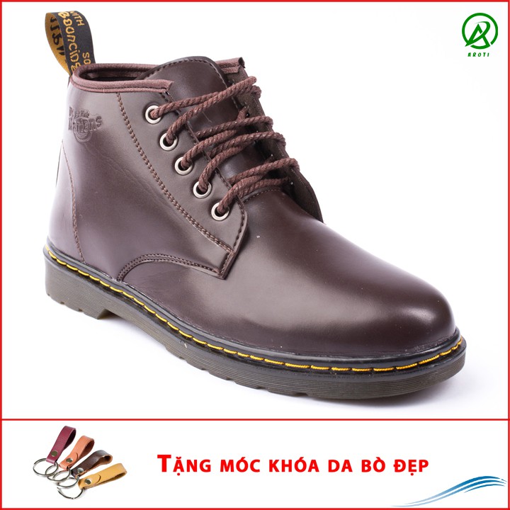 Giày Cao Cổ Nam AROTI Boot Da Chất Đẹp Cao Cấp,Đế Khâu Chắc Chắn Form Mạnh Mẽ, Nam Tính Màu Nâu,Đen-Đủ size M354-N(MK)