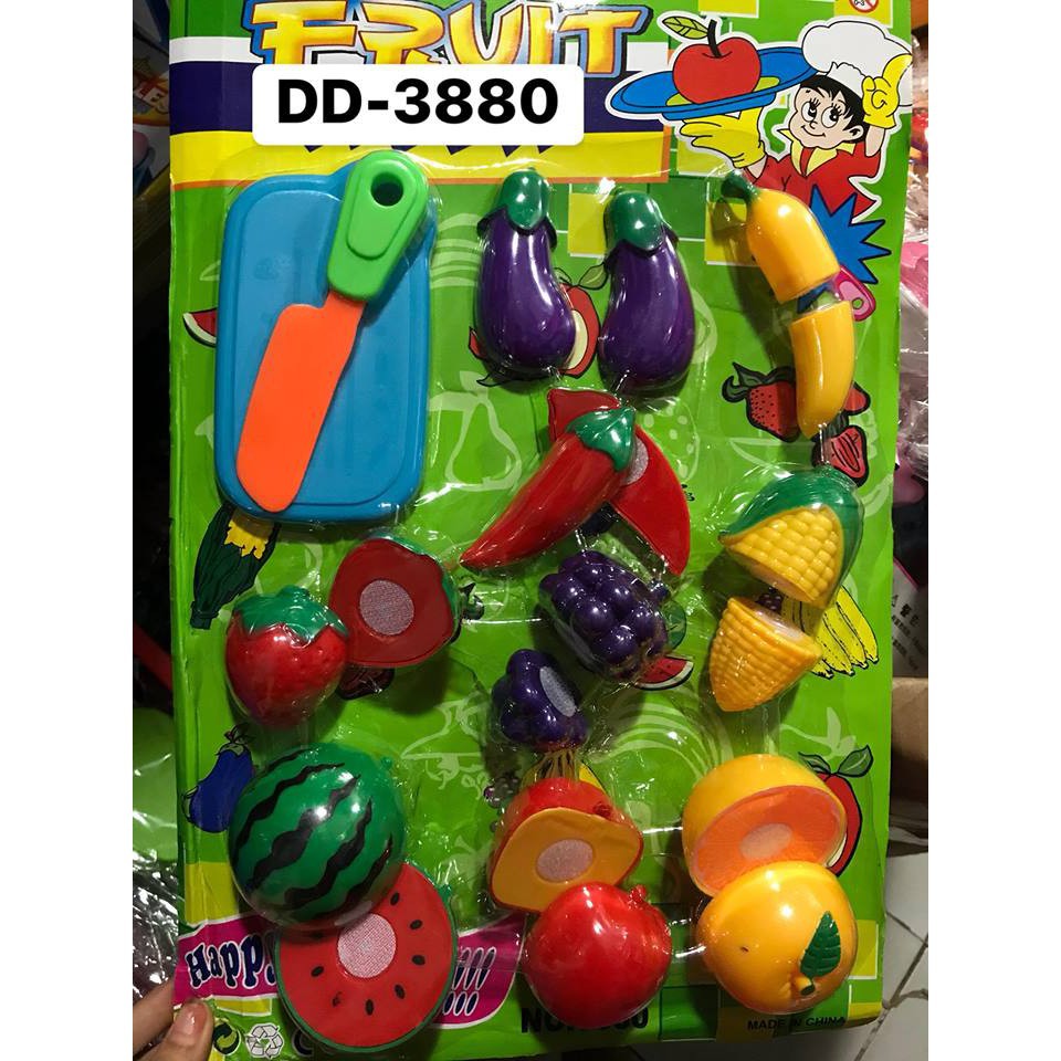 Vỉ Đồ Chơi Cắt Hoa Quả HÀNG ĐẸP