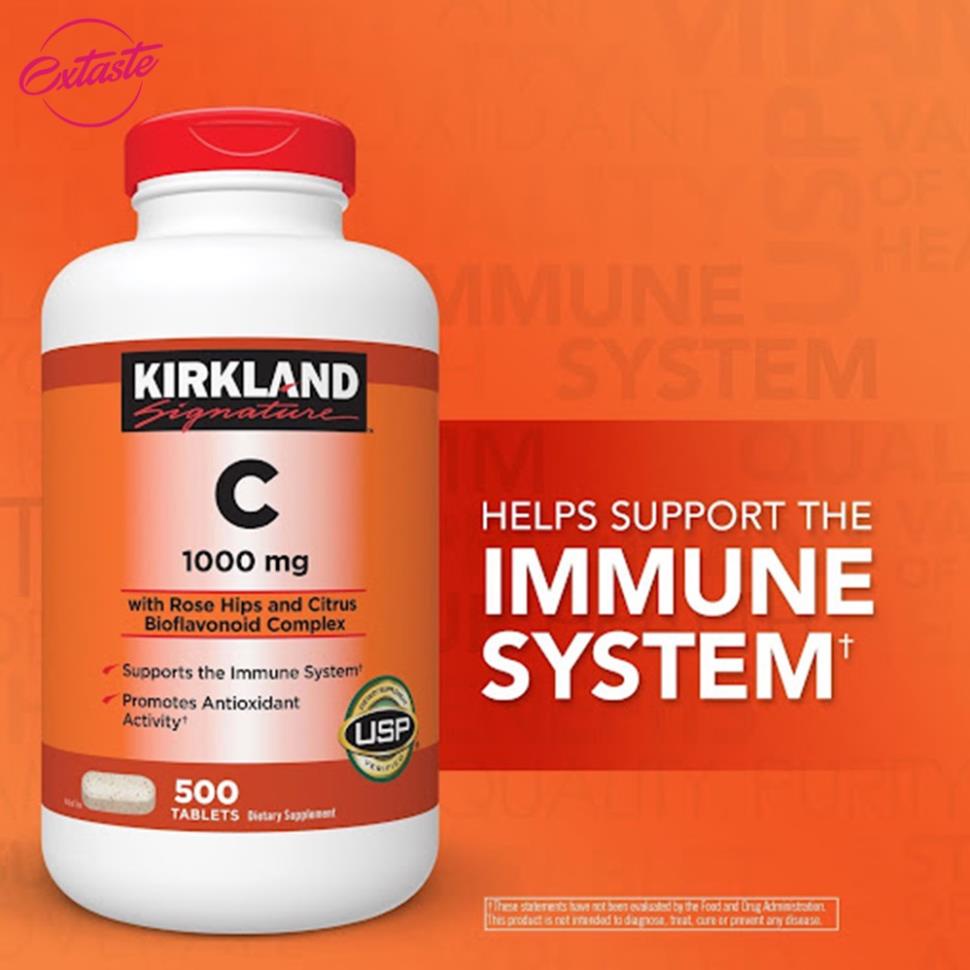 [HÀNG MỸ] Viên Uống Bổ Sung Vitamin C Kirkland 1000mg Sáng Da Chống Lão Hóa 500 viên SeeMe Beauty
