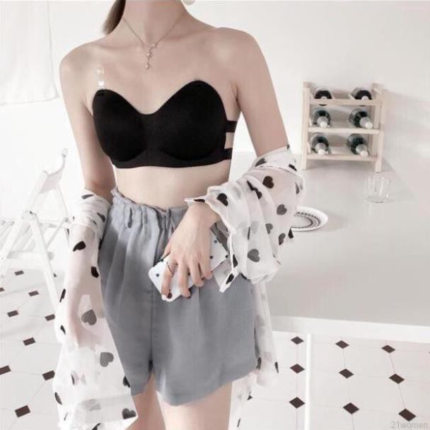 Áo bra ngang không dây đúc su nâng bàn tay quai chéo lưng [tặng kèm quai trong] | BigBuy360 - bigbuy360.vn