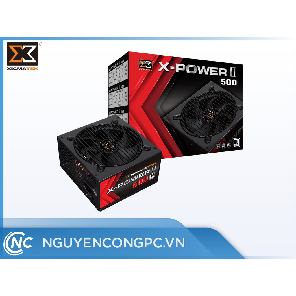 Nguồn Máy Tính XIGMATEK X-POWER II 500 -| 450 W | 80Plus ( Mới, Chính Hãng, Bảo Hành 36 Tháng )