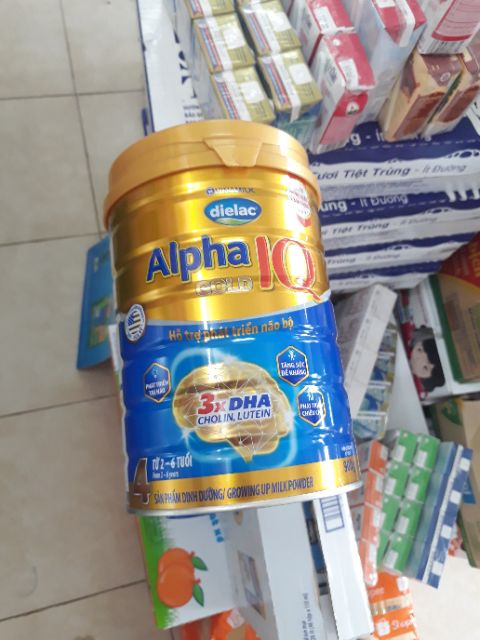 Sữa Bột Alpha gold IQ 4 900g Mẫu mới nhất,Giá mới