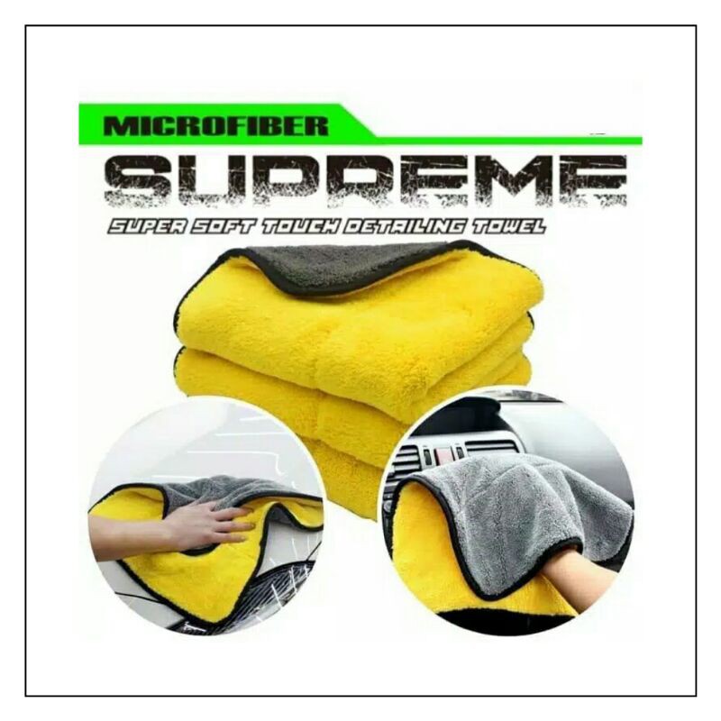 Khăn Tắm Sợi Siêu Nhỏ Mềm Dày 30x30 In Chữ Supreme